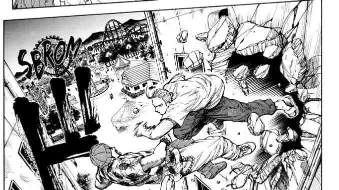 Une scène d'action dans le premier tome du manga "Sakamoto Days" Une scène d'action dans le premier tome du manga "Sakamoto Days"