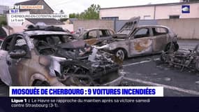 Cherbourg: neuf voitures incendiées face de la mosquée