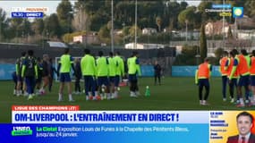 L'entraînement de l'OM avant la réception de Liverpool demain 