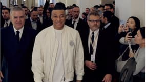 Kylian Mbappé au salon de l’horlogerie de Genève, le 11 avril 2024