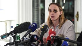 Margaux Pinot face à la presse