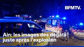 Ain: les images des dégâts quelques minutes après l'explosion à Trévoux
