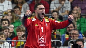La rage de vaincre du gardien de l'équipe de France Samir Bellahcene en finale de l'Euro 2024 face au Danemark