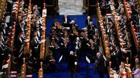 L'orchestre de la cérémonie de couronnement de Charles III, à Londres le 6 mai 2023