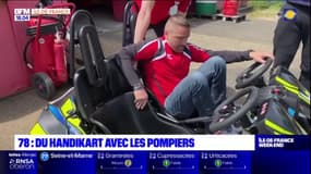 Trappes: journée handikart avec les pompiers