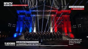 13-Novembre: Axelle Saint-Cirel, chanteuse lyrique, et le Chœur de Radio France, chantent "La Marseillaise"