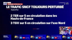 Hauts-de-France: le trafic SNCF toujours perturbé