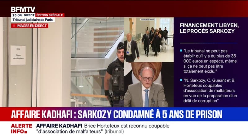 Affaire Kadhafi: Nicolas Sarkozy condamné à cinq ans de prison avec mandat de dépôt
