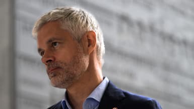 Laurent Wauquiez à Yssingeaux, en Haute-Loire, le 11 juin 2024 