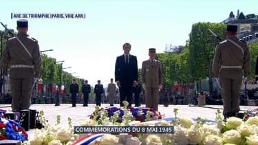 Emmanuel Macron lors des commémorations.