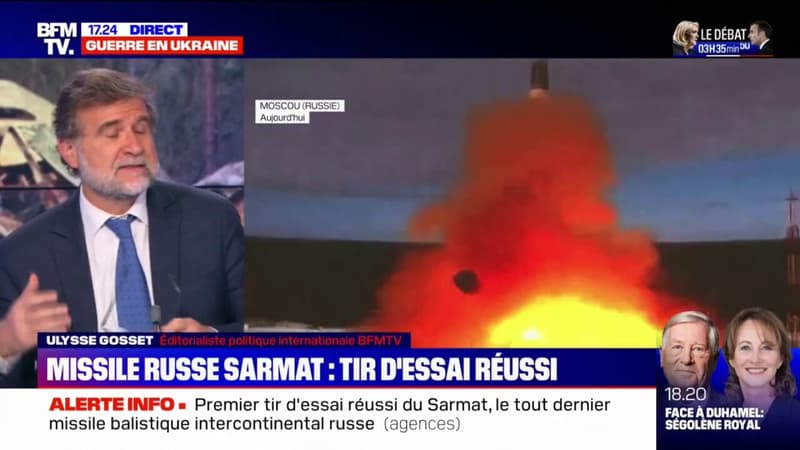 Premier tir d'essai réussi du Sarmat, le dernier missile balistique intercontinental russe