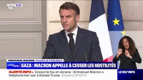 Gaza: "La reprise des frappes israéliennes [...] constitue un retour en arrière dramatique", assure Emmanuel Macron