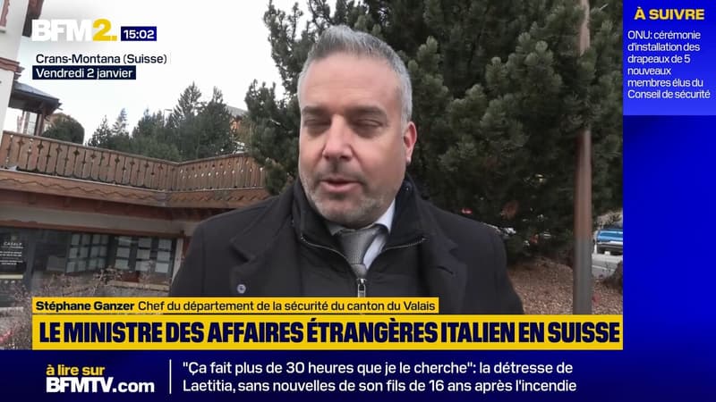 Crans-Montana: l'identification des victimes de l'incendie est une question "de jours", déclare Stéphane Ganzer, conseiller d'État du Valais"