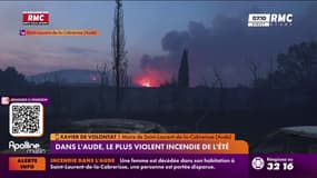 Femme morte dans les incendies dans l'Aude : "C'est une personne qui n'a malheureusement pas voulu suivre les recommandations. (...) Elle vivait seule et avait 65 ans. C'est triste", indique Xavier de Volontat, maire de Saint-Laurent-de-la-Cabrerisse