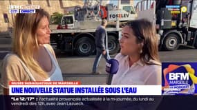 Marseille: une nouvelle statue installée sous l'eau