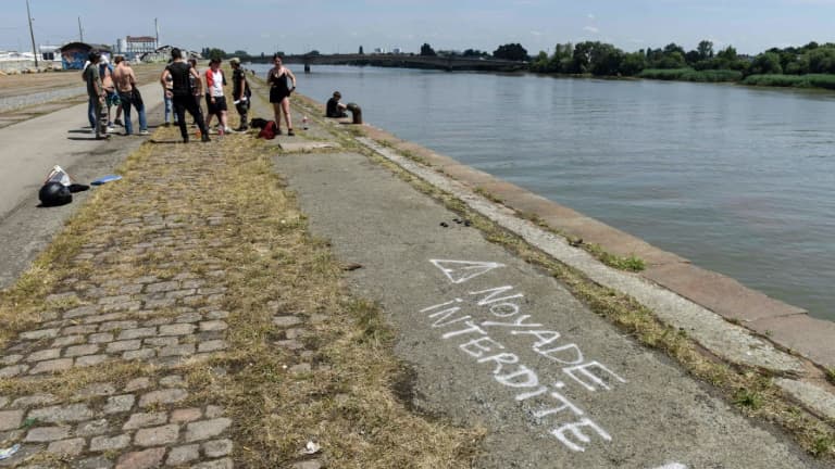 La berge de la Loire à Nantes, où avait disparu Steve Maia Caniço dans la nuit du 21 au 22 juin 2019