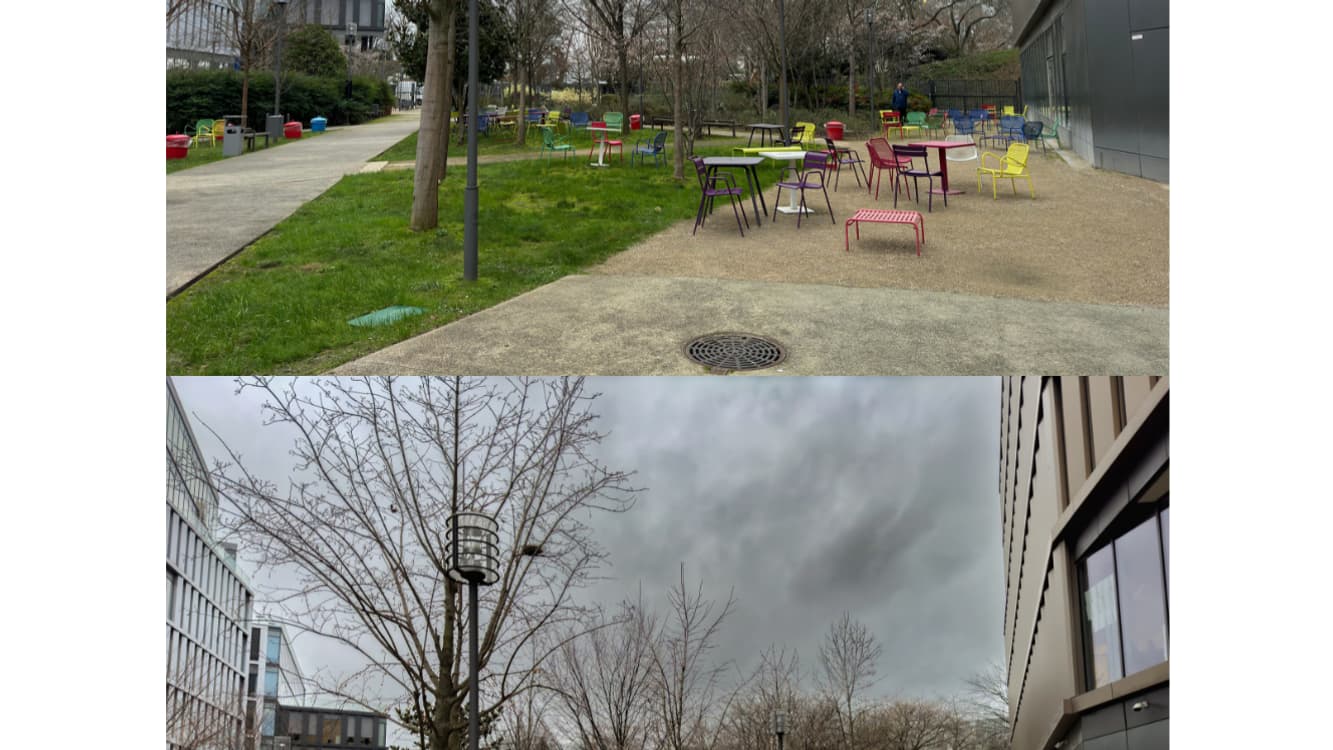 Une photo avant et après retouche, prise en mode "raw" sur iPhone
