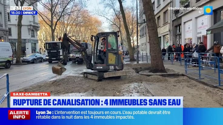Lyon 3e : rupture de canalisation, 4 immeubles sans eau