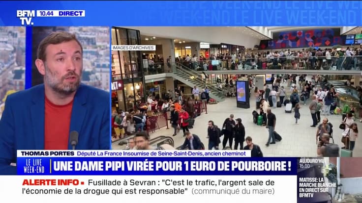 Thomas Portes (député LFI de Seine-Saint-Denis) sur une "dame pipi" renvoyée pour 1 euro de pourboire: "Cette décision me met en colère, elle m'indigne"