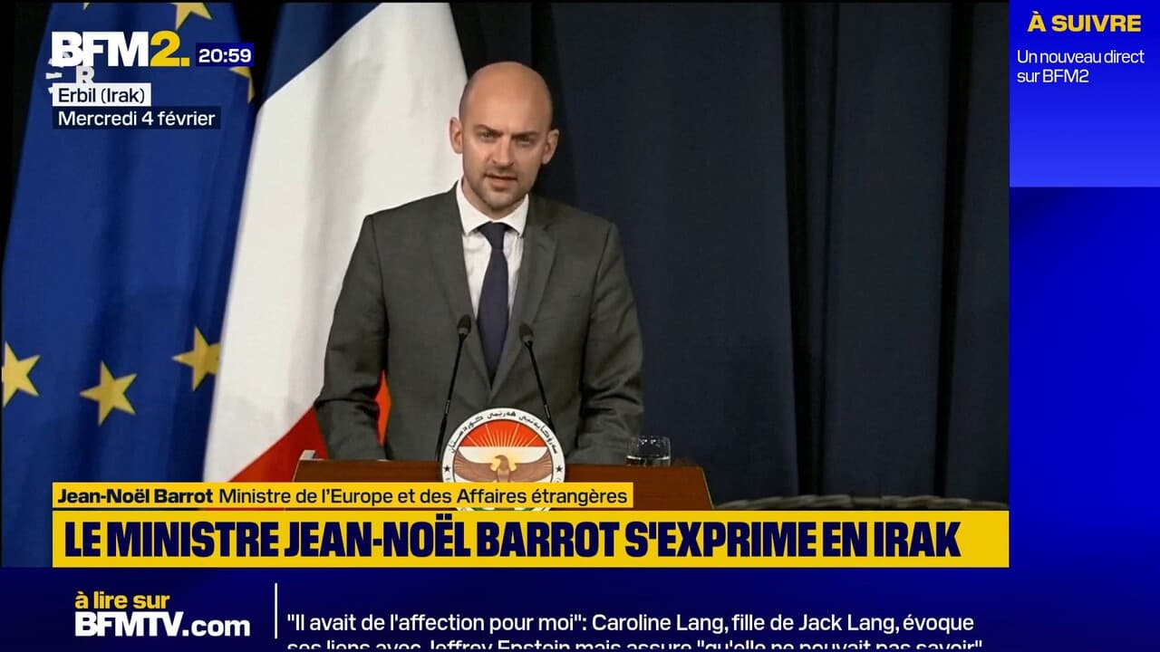 "Une Syrie unie, souveraine et pacifique": le ministre de l’Europe et des Affaires étrangères Jean-Noël Barrot s'exprime en Irak Kép