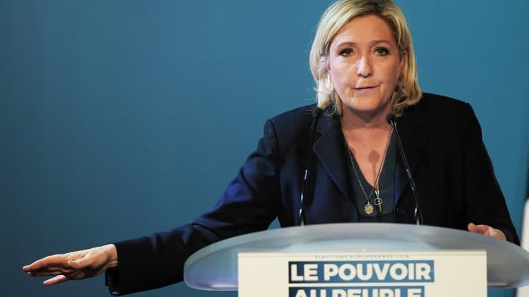 Marine Le Pen en meeting à Fessenheim pour les élections européennes le 16 mai 2019