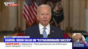 Joe Biden sur l'Afghanistan: "Nous poursuivrons nos efforts pour rouvrir l'aéroport" 