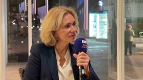 Valérie Pécresse, la présidente de la région Île-de-France, au micro de BFM Paris Île-de-France.