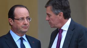 François Hollande et Jérôme Cahuzac, sur le perron de l'Elysée le 4 janvier.