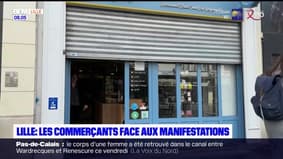 Lille: les commerçants face aux manifestations
