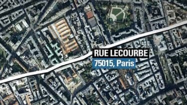 L'incendie qui a fait une victime s'est déclaré rue Lecourbe dans le XVe arrondissement de Paris.
