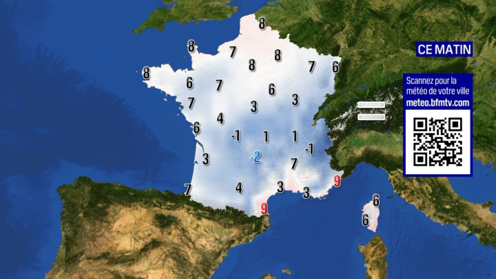 Les minimales prévues pour le lundi 5 février 2024 