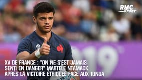 XV de France : "On ne s'est jamais senti en danger" martèle Ntamack après la victoire étriquée face aux Tonga