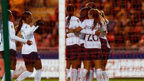 L'équipe de France féminine contre le Pays de Galles, le 8 avril 2022.