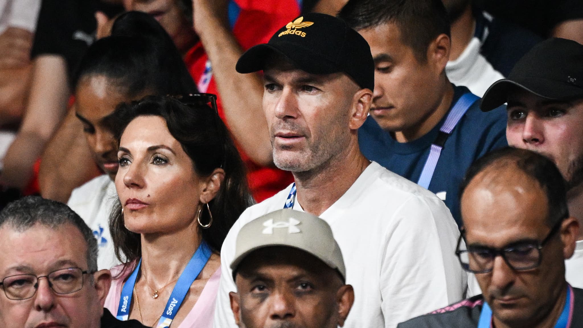 Zinedine Zidane était présent pour les huitièmes de finale de tennis de table, JO de Paris 2024, 31 juillet 2024 Zinedine Zidane était présent pour les huitièmes de finale de tennis de table, JO de Paris 2024, 31 juillet 2024
