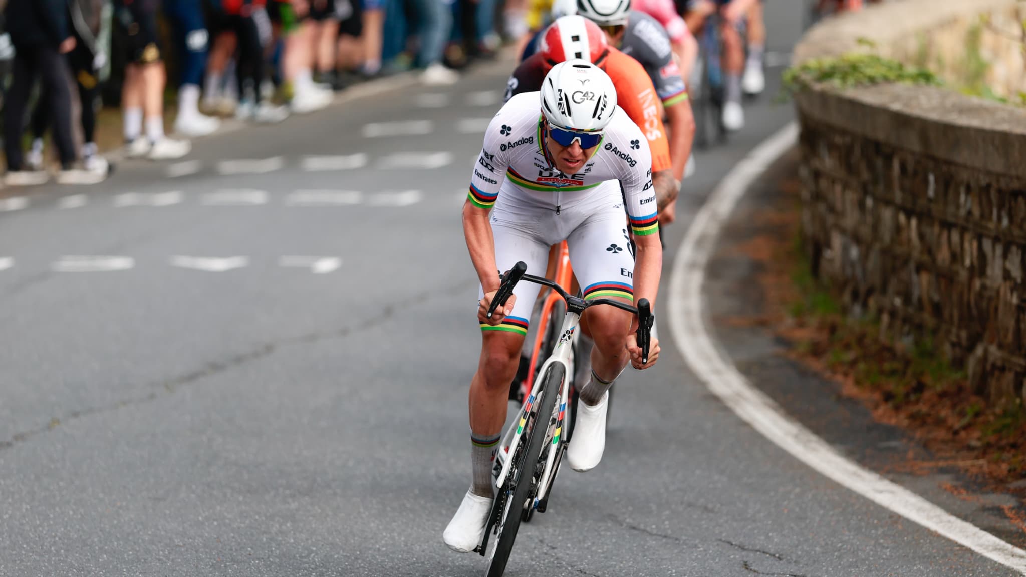 Tadej Pogacar lors de Milan-Sanremo 2025