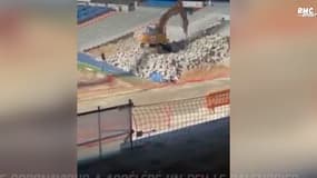 Santiago Bernabeu en travaux