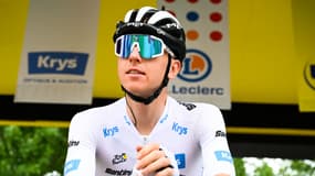 Tadej Pogacar avec le maillot blanc sur le Tour de France, le 4 juillet 2023