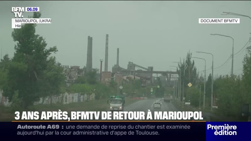 DOCUMENT BFMTV - Trois ans jour pour jour après la chute de Marioupol, nos équipes ont eu accès au théâtre de la ville ukrainienne, au coeur de la stratégie de russification du Kremlin
