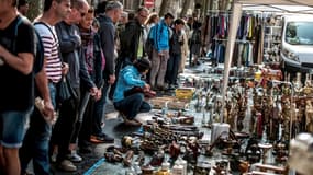 Des stands de la braderie de Lille, le 2 septembre 2017