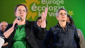 Les députées écologistes Cyrielle Chatelain (g) et Sandrine Rousseau (d), le 10 décembre 2022 à Rungis