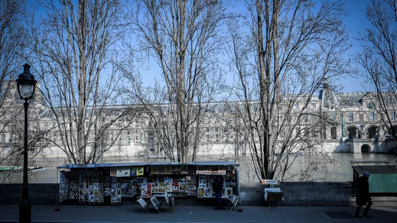 Un bouquiniste sur les quais de Seine.