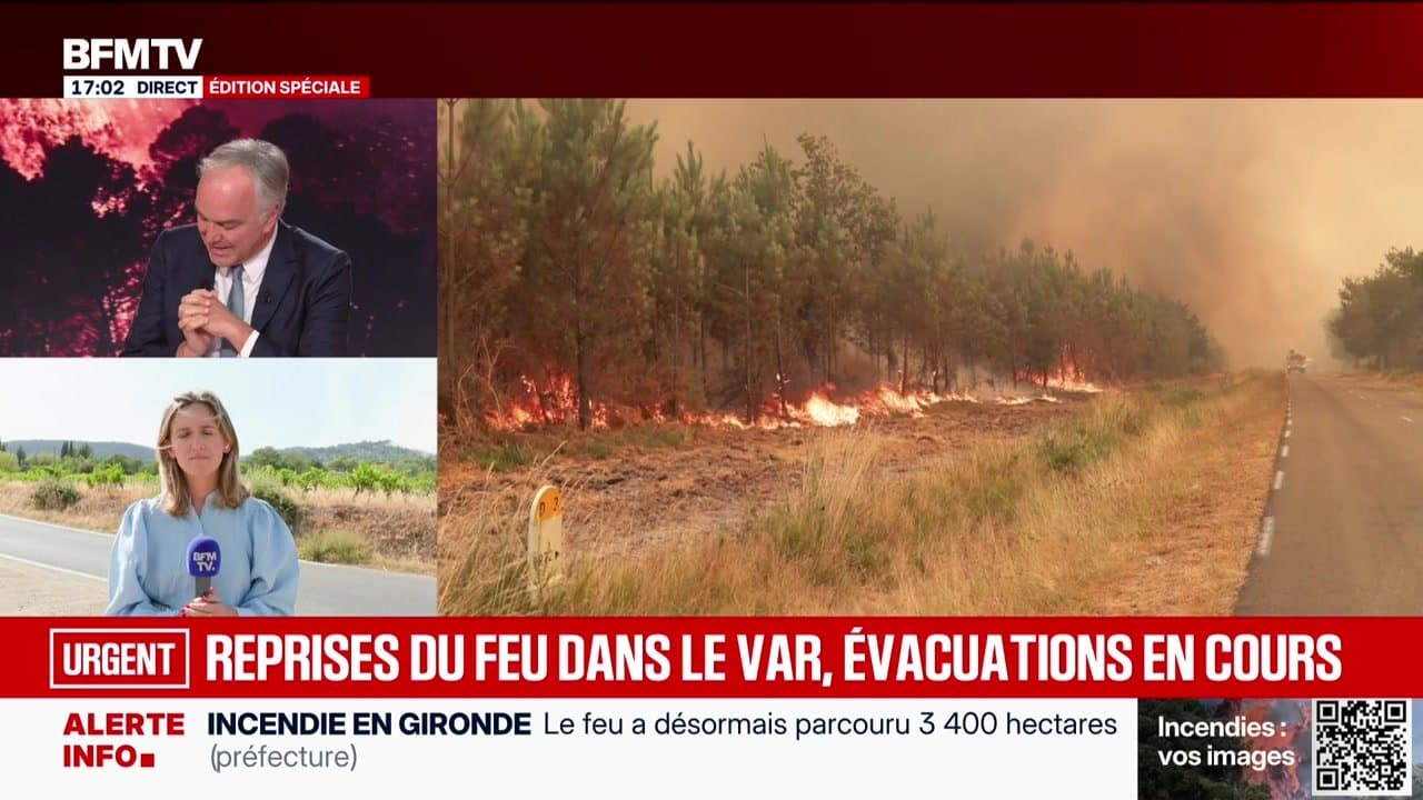 Édition spéciale : feu en Gironde, 3 400 hectares brûlés (préfecture) - 23/07