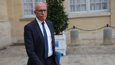 Le président de LR, Éric Ciotti, à Matignon le 18 septembre 2023