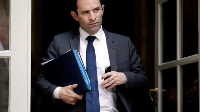 Benoît Hamon à Matignon, le 10 juillet 2014.