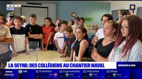 Var: des collégiens en visite au chantier naval de La-Seyne-sur-Mer