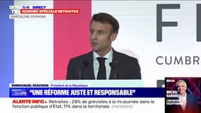 Réforme des retraites: "À l'élection présidentielle, les choses ont été dites clairement", affirme Emmanuel Macron