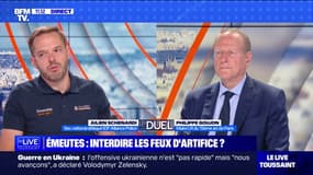 "Je pense que les Français n'ont pas à payer pour les émeutes qu'ils ont subies" Julien Schenardi, du syndicat Alliance Police, à propos de l'annulation probable de feux d'artifice dans certaines communes 