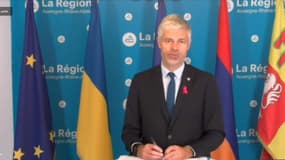 Laurent Wauquiez en conférence de presse le 20 octobre 2022 