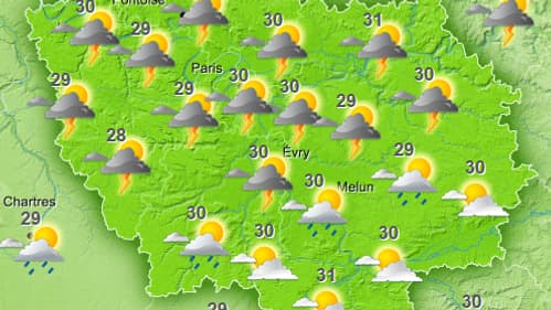 Les températures dimanche Les températures dimanche