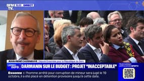 Rejet du projet de budget par Gérald Darmanin: "C'est un peu excessif" pour Jean-René Cazeneuve (Ensemble)